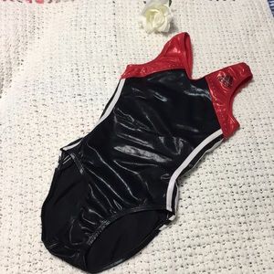 Gymnastic Leotard, black, red, white